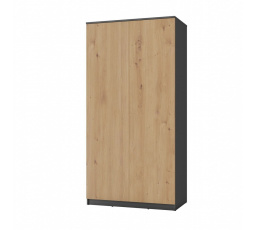 Šatní skriňa MALVÍNA 90, Antracit/Dub artisan