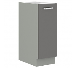 Kuchynská dolná skrinka GARID 30 D CARGO BB, Sivý lesk/Sivá