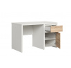 Písací stôl KASPIAN BIU1D1S/120 White / Sonoma