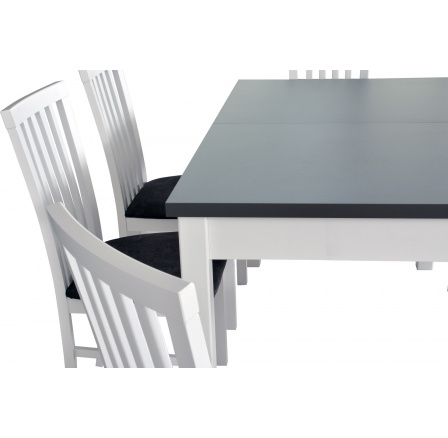 MADONA 1 - jedálenský stôl biely/grafitová doska -(MODENA 1) kolekcia "DRE" (K150-Z)