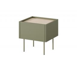 Nočný stolík DESIN 45 cm, Olivová/Dub nagano