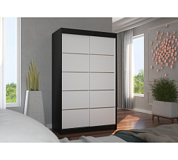 Šatní skriňa s posuvnými dverami BENISSO 120 Čierna+Biela