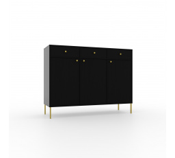 Komoda 3D 3S Tili Čierna+Čierna