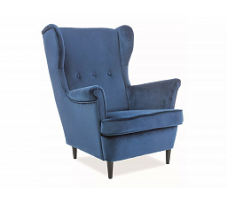 Kreslo LORD VELVET, modrá Bluvel 86/wenge