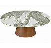 STÔL MAROCCO KERAMICKÝ BIELY PANDORO / ORECH 160(200)X90