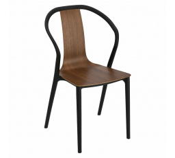 Stolička Bella čierna/orech