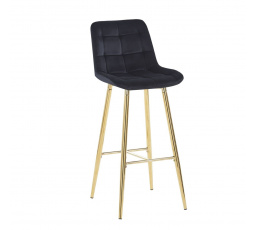 Barová stolička H2-FX, čierna / zlatá