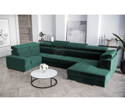 Rohová sedacia súprava ROYAL MAX I 210x375x185 - zelená, ľavá