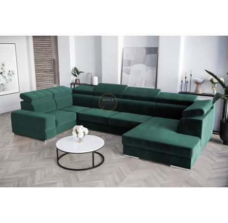 Rohová sedacia súprava ROYAL MAX I 210x375x185 - zelená, ľavá Rohová sedacia súprava ROYAL MAX I 210x375x185 - zelená, ľavá