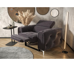 Kreslo ORION, relax 110 cm - sivá