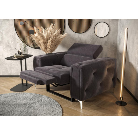 Kreslo ORION, relax 110 cm - sivá Kreslo ORION, relax 110 cm - sivá