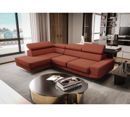 Rohová sedacia súprava MILANO I - hnedá, ľavá