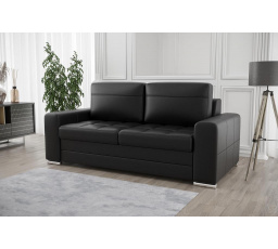 Sofa VERONA III 190 cm prírodná koža - čierna koža