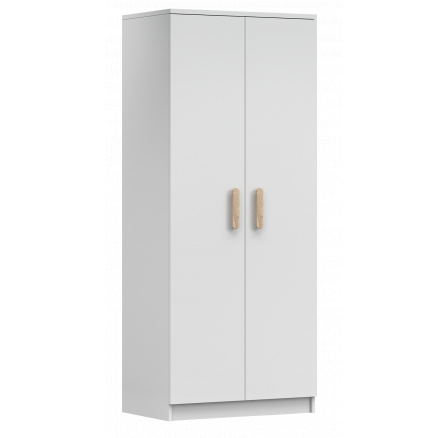 Šatní skriňa 2D SMYK I - 06, Biela Mat/Sonoma