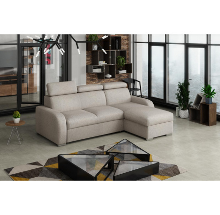 Rohová sedacia súprava Norway UNI 2F-OTO biela káva