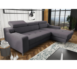 Rohová sedacia súprava Darina Premium P tmavo sivá