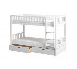 Poschodová posteľ s úložným priestorom Viggo biela