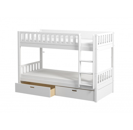 Poschodová posteľ s úložným priestorom Viggo biela