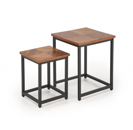 Konferenčný stolík ELZA, orech / čierna