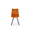 Jedálenská stolička K332 VELVET, Škoricová/ Bluvel 4215/Čierna