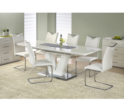 Jedálenský stôl MISTRAL, biely lesklý