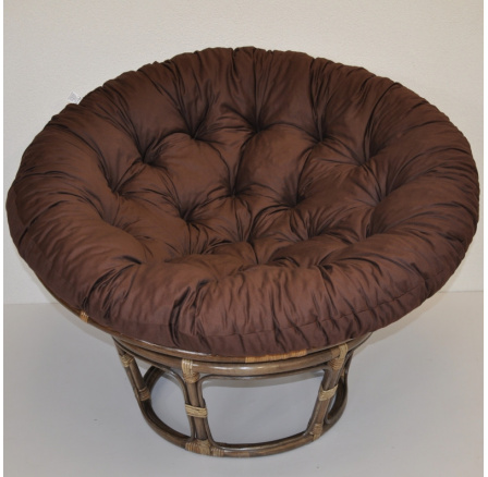 Ratanový papasan 110 cm hnedý vankúš hnedý keper Ratanový papasan 110 cm hnedý vankúš hnedý keper
