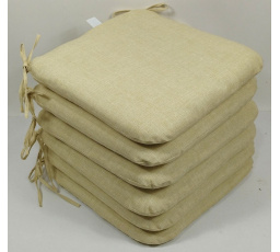 Sedák 40x40 cm látka béžový melír - set 6 kusov