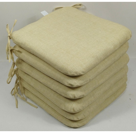 Sedák 40x40 cm látka béžový melír - set 6 kusov