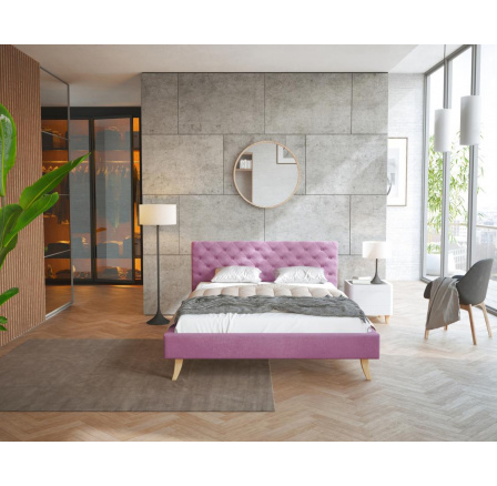 Čalúnená posteľ KALIFORNIA- TRINITY (fialová) - 180 x 200