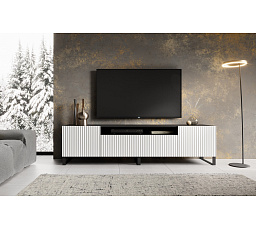 TV skrinka NOEMI Stojaca Biela+Čierna