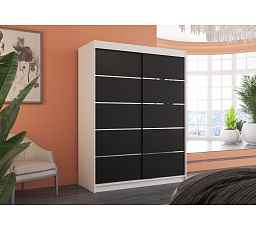 Posuvná skriňa LUFT 150 Biela+Čierna