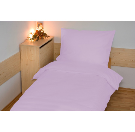 Predĺžené obliečky bavlna UNI 140x220, 70x90cm svetlofialové zipsový uzáver