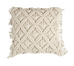 Vankúš Macrame 40x40 cm béžový