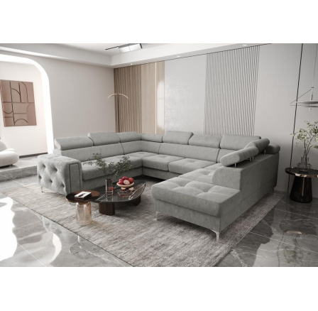 Rohová sedacia súprava ORION MAX I s funkciou spania 225X350X255 cm - sivá, ľavá Rohová sedacia súprava ORION MAX I s funkciou spania 225X350X255 cm - sivá, ľavá