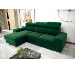 Rohová sedacia súprava ROYAL MINI 260×160 - zelená, ľavá