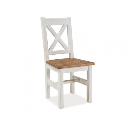 Jedálenská stolička POPRAD, hnedá/biela patina