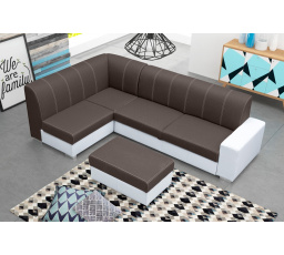 Rohová sedacia súprava MINISTER s Taburetom, Inari 27 + Soft 017, Ľavá