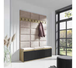 Predsieňová stena EMI 6, Trinity 02/Artisan + Black