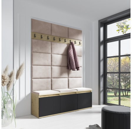 Predsieňová stena EMI 6, Trinity 02/Artisan + Black