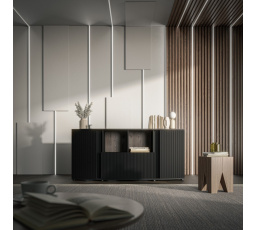 Komoda MICHELLE, čierna/ dub viking