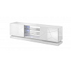 TV komoda QIU 200, biela / biely lesk