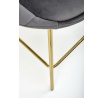 Barová stolička H112, Sivá/Zlatá