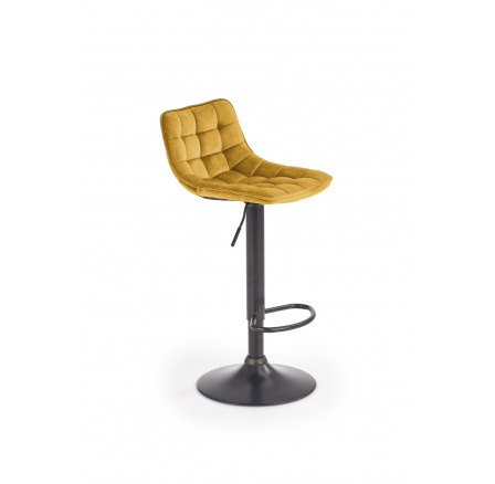 Barová stolička H95, horčicovo-čierna