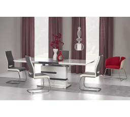 Jedálenský stôl MONACO, biely/sivý