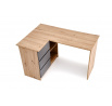 Písací stôl BEGA, Dub Artisan/Grafitový UNI