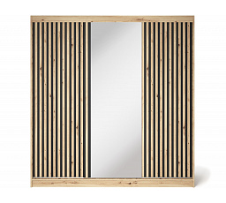 Šatní skriňa Emerio III, Dub Artisan 180x204