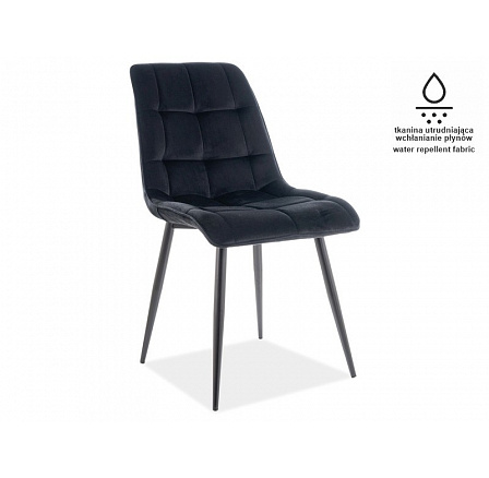 Jedálenská stolička CHIC Matt Velvet čierny 99/čierny mat Jedálenská stolička CHIC Matt Velvet čierny 99/čierny mat