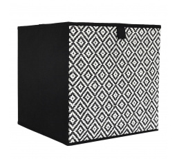 Krabica do regálu 30x30cm Braid čierna