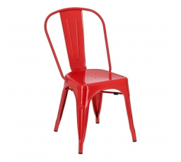 Stolička Paris červená inšpirovaná Tolix