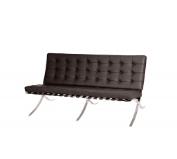 Sofa BA2 pre 2 osoby, hnedá prírodná koža